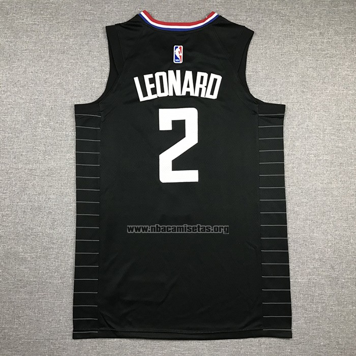 Camiseta Los Angeles Clippers Kawhi Leonard NO 2 Statement 2019-20 Negro